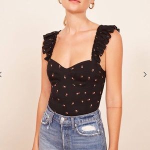 Reformation | Flower Print Corset Top | Size 8